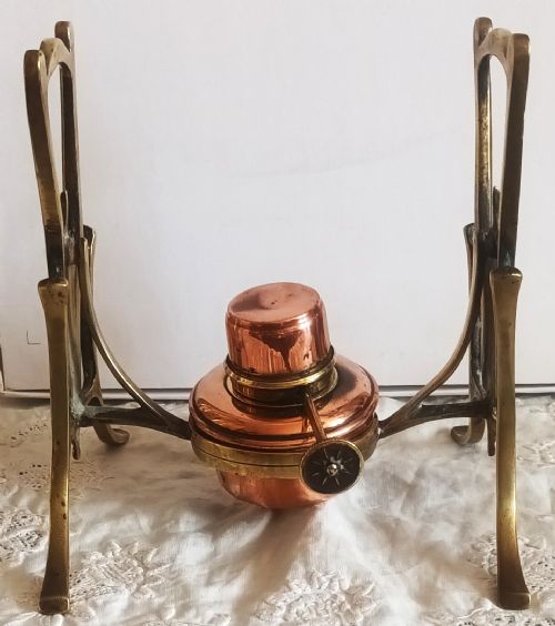 ANTIQUE ENGLISH VICTORIAN BRASS AND COPPER SPIRIT KETTLE WILLIAM SOUTTER SONS - ADDITIONAL PHOTO 7