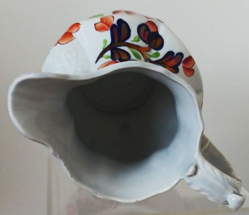 ANTIQUE VICTORIAN GAUDY WELSH GRAPE PATTERN POTTERY JUG - ADDITIONAL PHOTO 4