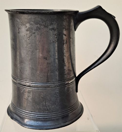 Antique English Victorian Pewter Quart Mug