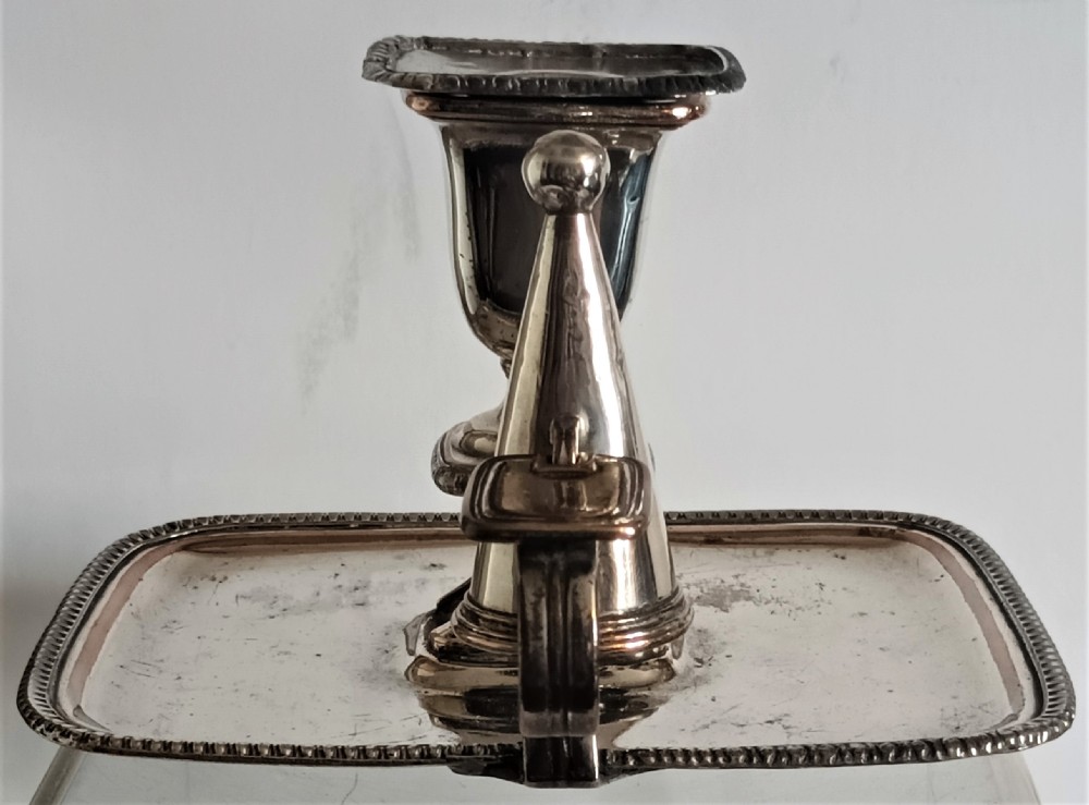 Antique English Georgian Old Sheffield Plate Chamberstick View II