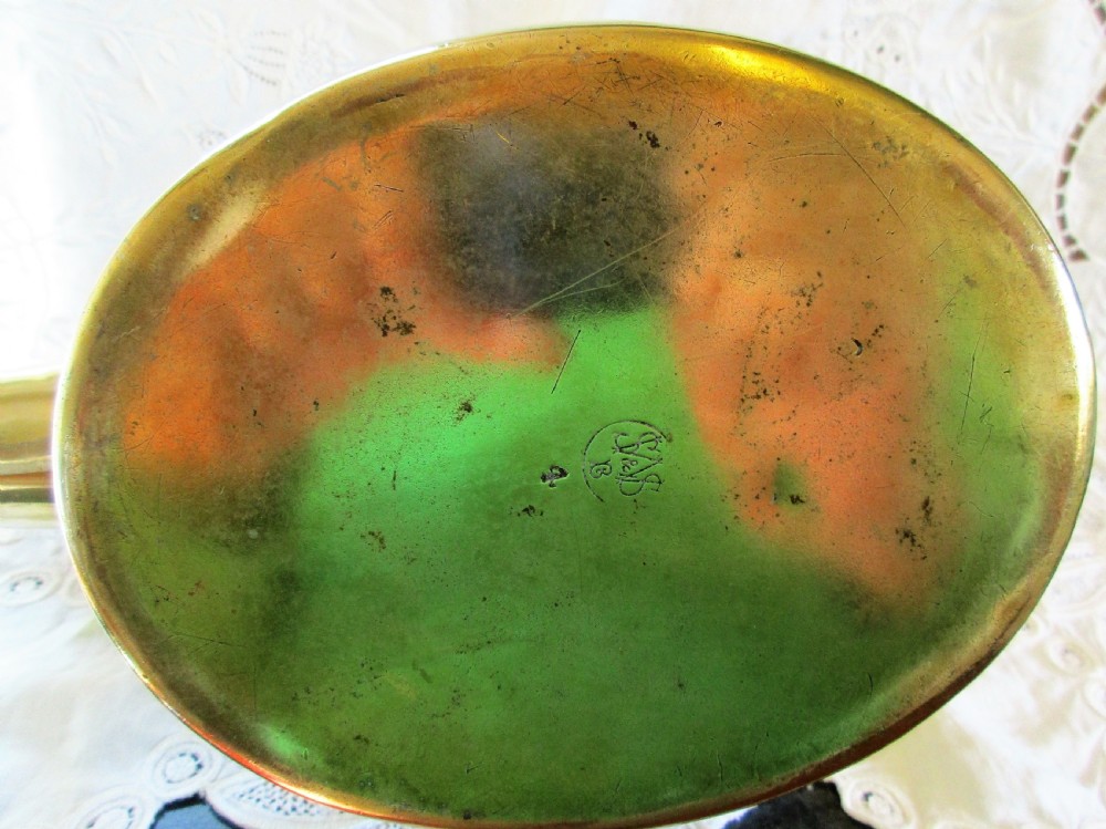 Antique English Georgian Brass Kettle ~ William Soutter & Sons View VI