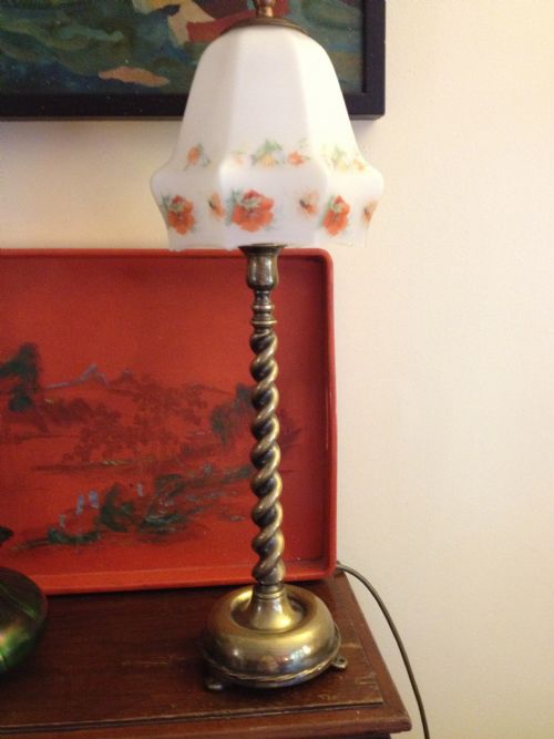 Antique Pullman Table Lamp in Brass