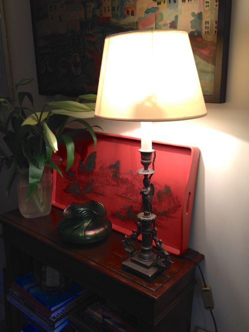 Arts & Crafts Table Lamp in Bronze
