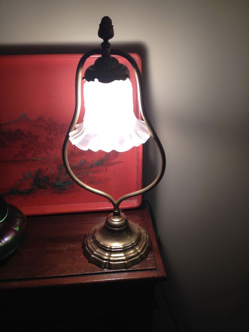 NAPOLEON III NOTARY DESK LAMP IN BRONZE - ADDITIONAL PHOTO 5