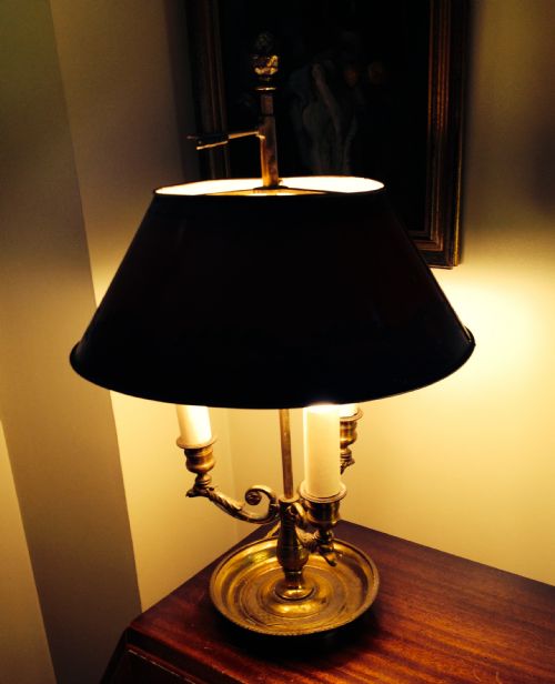 19th Century Classic French Lampe Bouillotte Bronze and Toleware