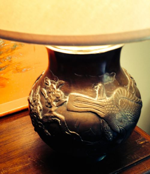 19th Century Japanese Bronze Lamp