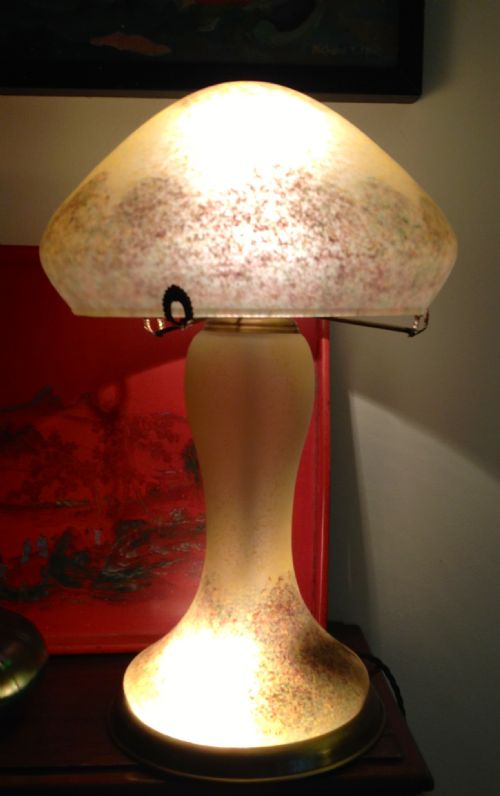 Wonderful Art Deco Table Lamp Pate De Verre