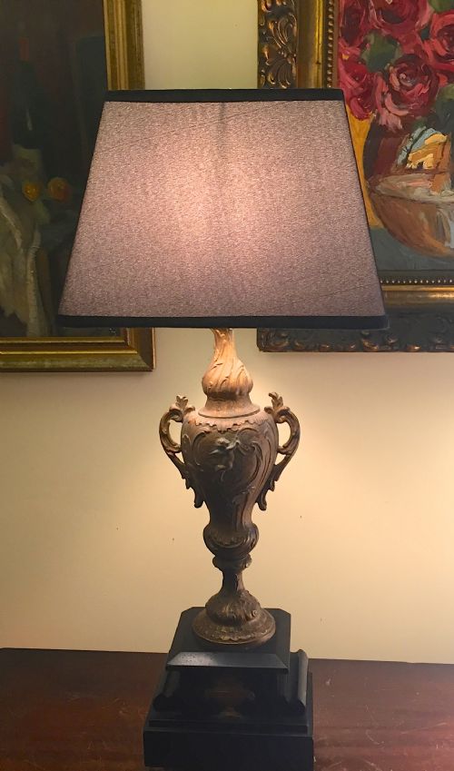 Classic 19th Century Urn Table Lamp Bronze