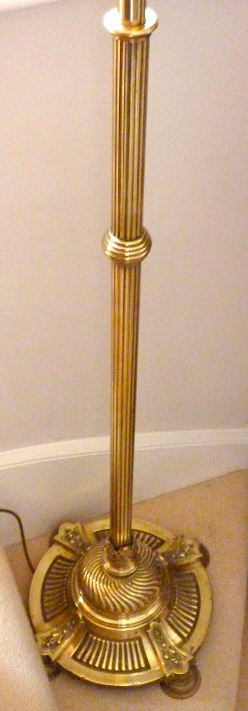 Imposing  Standard Telescopic Edwardian Lamp Solid Brass