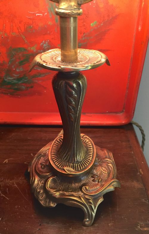 NAPOLEON III CONSOLE LAMP BRONZE AND FROSTED GLASS - ADDITIONAL PHOTO 2