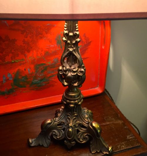 Versatile Art Nouveau Table Lamp Bronze