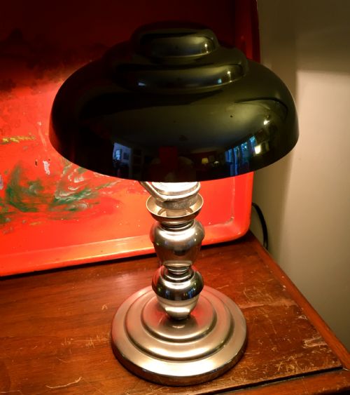 Iconic Art Deco Desk  Lamp in Chrome