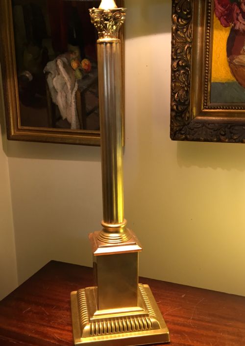 Impressive Tall  Corinthian Column Desk Lamp
