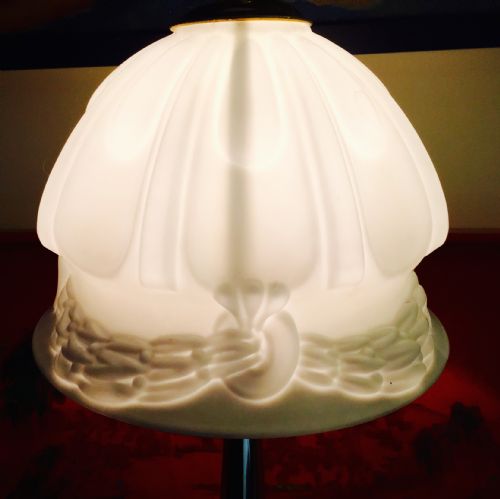 DECORATIVE TABLE LAMP BRASS AND PORCELAIN DE BISCUIT - ADDITIONAL PHOTO 2