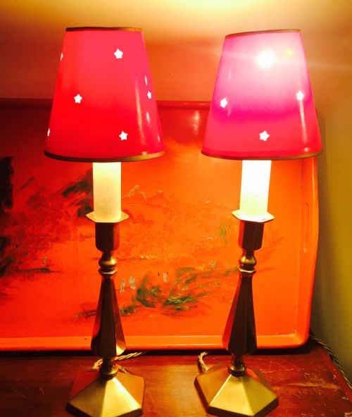 Versatile  Pair Georgian Table Lamps Brass