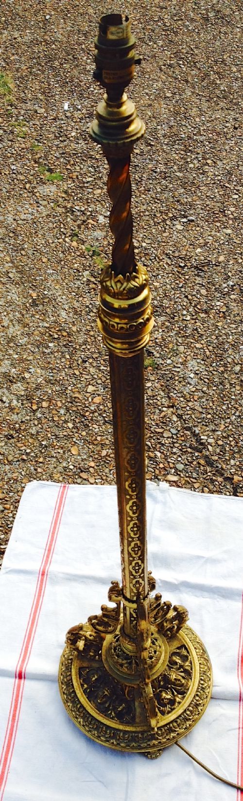 Impressive Arts & Crafts Telescopic Standard Lamp Bronze