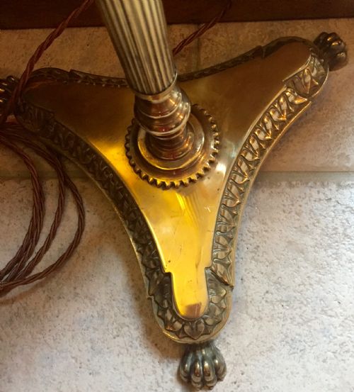 Edwardian Standard Lamp Brass