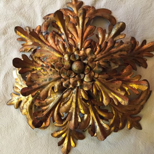 Wonderful 1920 French Gilt Ceiling / Wall Light