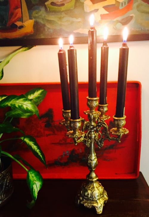 Wonderful Arts and Crafts Bronze Candelabra