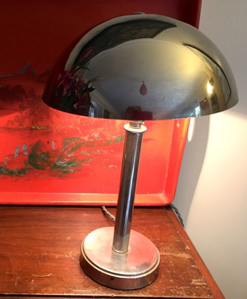 Iconic Art Deco Dome Desk Lamp Chrome