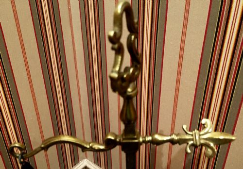 fig 1. Chamber Stick Bouillotte Bronze and Adjustable Toleware Shade