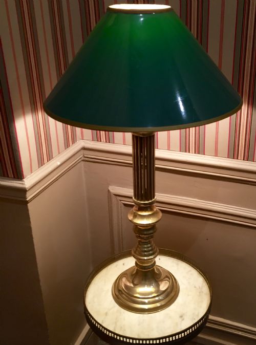 Tall Handsome  Edwardian  Desk Lamp Brass
