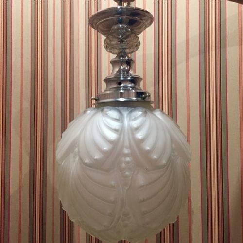fig 1. Impressive Art Deco Ceiling Lamp Frosted Glass