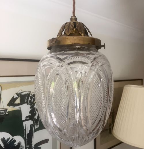 Wonderful Large Edwardian Oval Ceiling Light