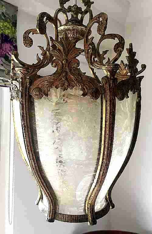 Impressive Large Gilt Hall Lantern