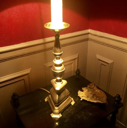 SOLID TRADITIONAL TABLE LAMP BRONZE FRENCH - ADDITIONAL PHOTO 1