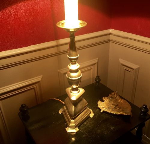 SOLID TRADITIONAL TABLE LAMP BRONZE FRENCH - ADDITIONAL PHOTO 3
