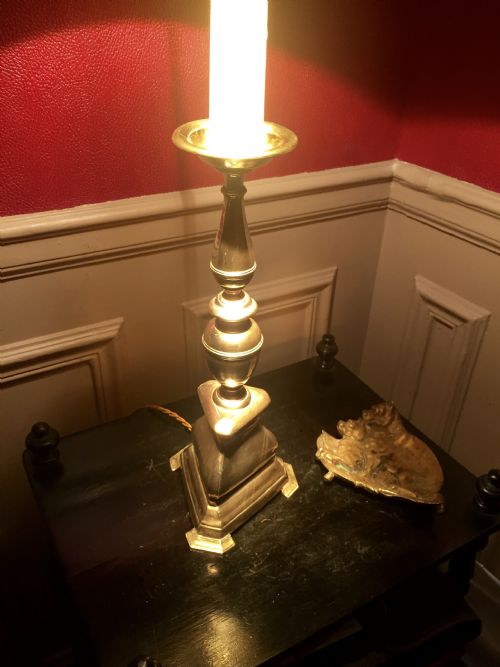 SOLID TRADITIONAL TABLE LAMP BRONZE FRENCH - ADDITIONAL PHOTO 4