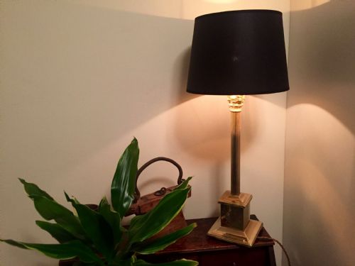 CLASSIC EDWARDIAN OBELISK DESK LAMP SOLID BRASS - ADDITIONAL PHOTO 3