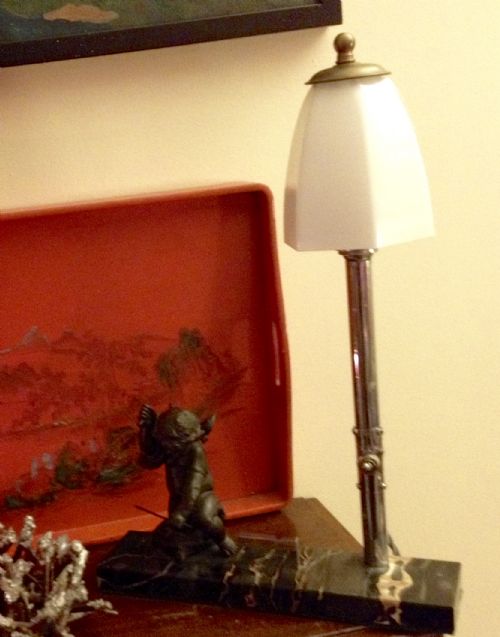 ART DECO CHERUB TABLE LAMP - ADDITIONAL PHOTO 11
