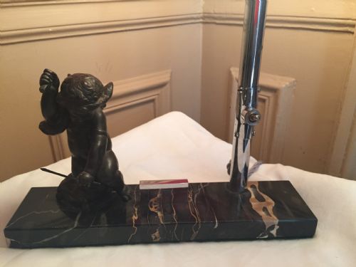 ART DECO CHERUB TABLE LAMP - ADDITIONAL PHOTO 8
