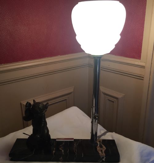 ART DECO CHERUB TABLE LAMP - ADDITIONAL PHOTO 10