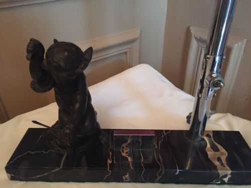 ART DECO CHERUB TABLE LAMP - ADDITIONAL PHOTO 1