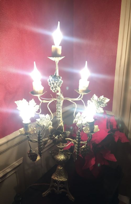 ANTIQUE FRENCH ALTAR CANDELABRA GILDED BRONZE - ADDITIONAL PHOTO 9