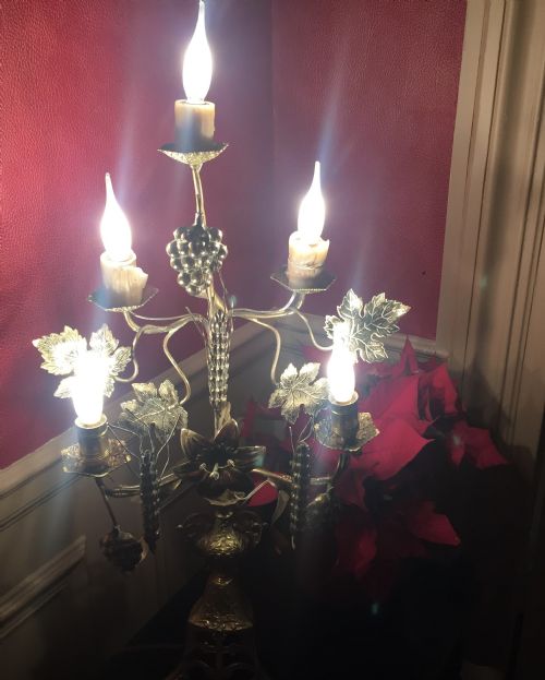 ANTIQUE FRENCH ALTAR CANDELABRA GILDED BRONZE - ADDITIONAL PHOTO 11