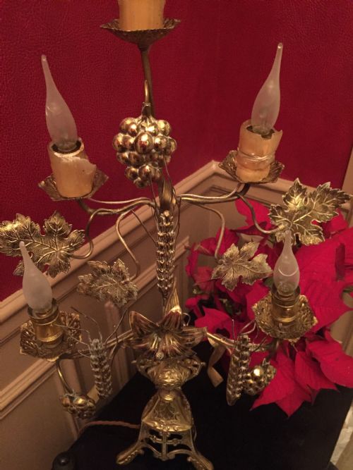 ANTIQUE FRENCH ALTAR CANDELABRA GILDED BRONZE - ADDITIONAL PHOTO 12