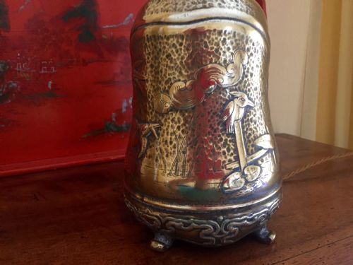 1800 GAGGENAU STAMPED OIL LAMP BRONZE - ADDITIONAL PHOTO 8