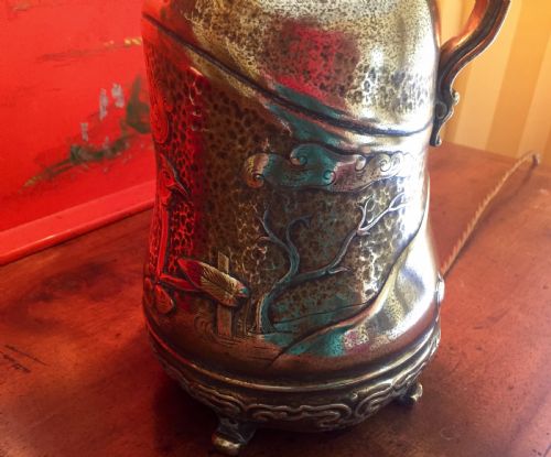 1800 GAGGENAU STAMPED OIL LAMP BRONZE - ADDITIONAL PHOTO 11