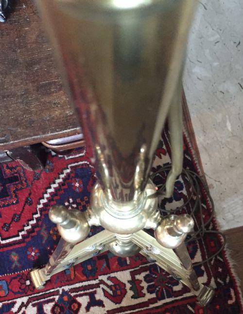 ORIGINAL ARTS AND CRAFTS TELESCOPIC STANDARD LAMP BRASS - ADDITIONAL PHOTO 10