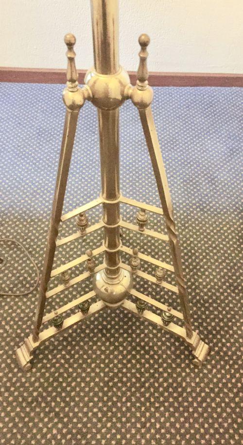 ORIGINAL ARTS AND CRAFTS TELESCOPIC STANDARD LAMP BRASS - ADDITIONAL PHOTO 14