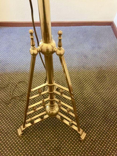 ORIGINAL ARTS AND CRAFTS TELESCOPIC STANDARD LAMP BRASS - ADDITIONAL PHOTO 16