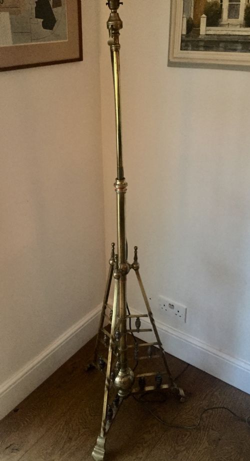ORIGINAL ARTS AND CRAFTS TELESCOPIC STANDARD LAMP BRASS - ADDITIONAL PHOTO 19