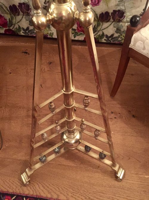 ORIGINAL ARTS AND CRAFTS TELESCOPIC STANDARD LAMP BRASS - ADDITIONAL PHOTO 1