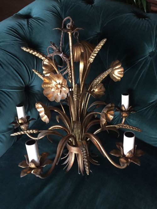 Decorative Five Branch Chandelier Wheat Sheaf