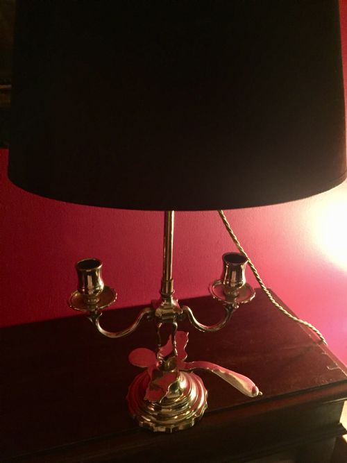 1900 FRENCH DUAL CHAMBER STICK DESK LAMP - ADDITIONAL PHOTO 5