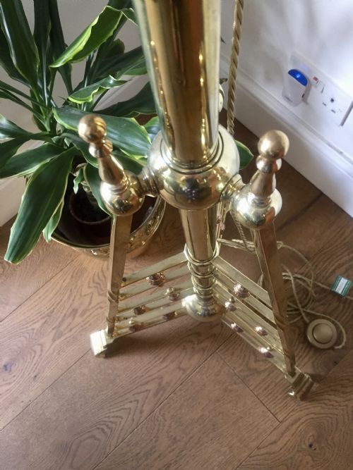ORIGINAL ARTS AND CRAFTS TELESCOPIC STANDARD LAMP BRASS - ADDITIONAL PHOTO 4